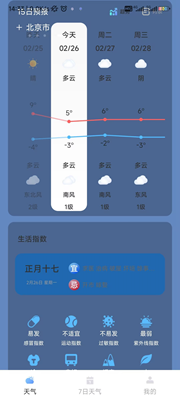 最近实时天气截图